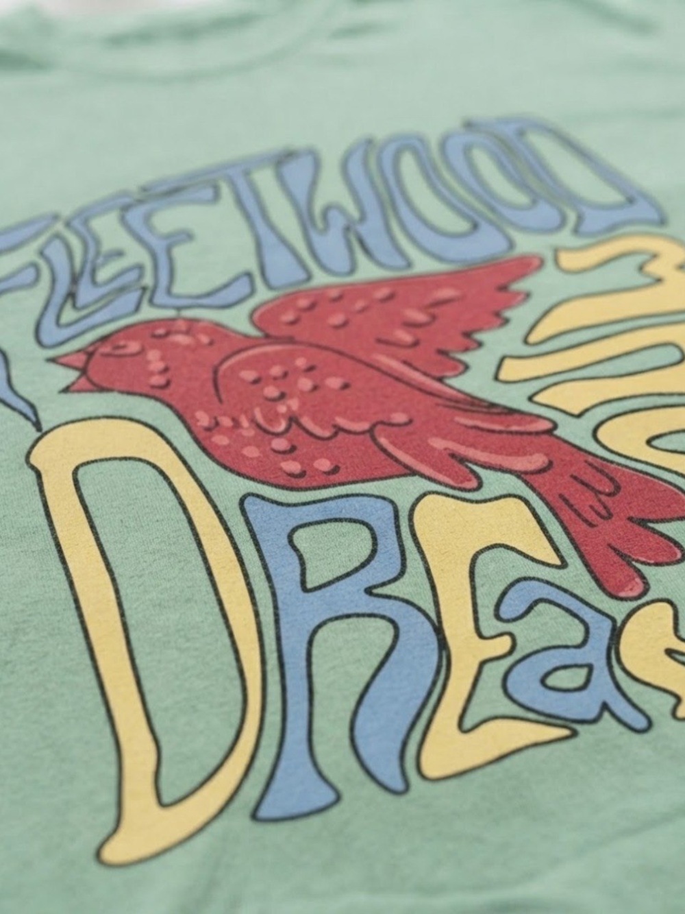 Fleetwood Dreams Graphic T-Shirt Mint Green - Picture 2 of 2